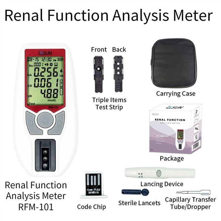 Renal Function Analysis Meter 3 in 1 For Home Use