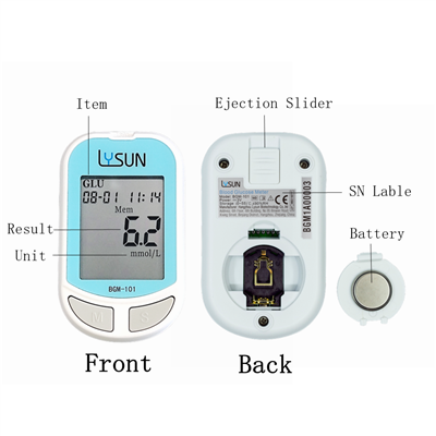 Lysun meter blodsukkermåler BGM-101
