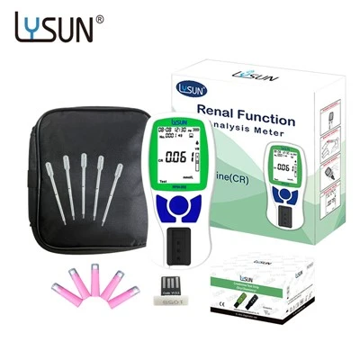 Lysun Creatinine Monitor Nyrefunktionsanalyse Meter med ny CRS -102 strimler fabrikspris